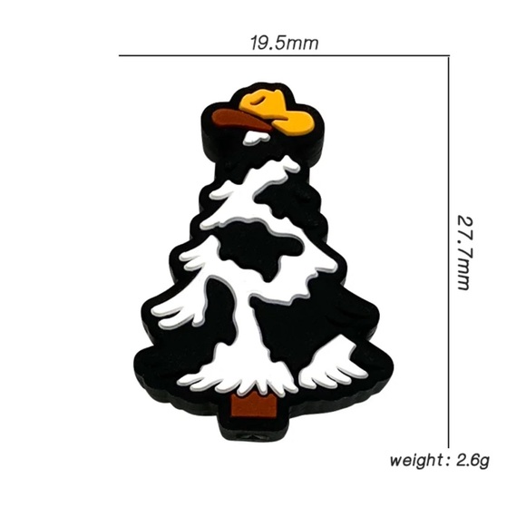 Cowboy Christmas Focal Silicone Beads - Picture 2 of 2